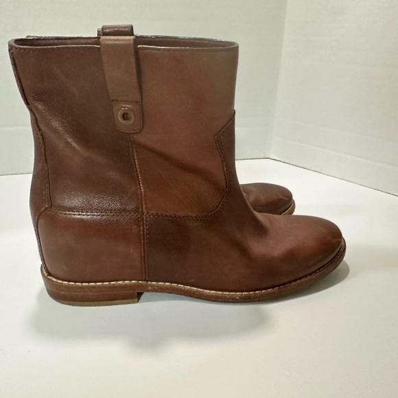 COLE HAAN Zillie Brown Leather Ankle Boots 9.5 - Picture 4 of 6